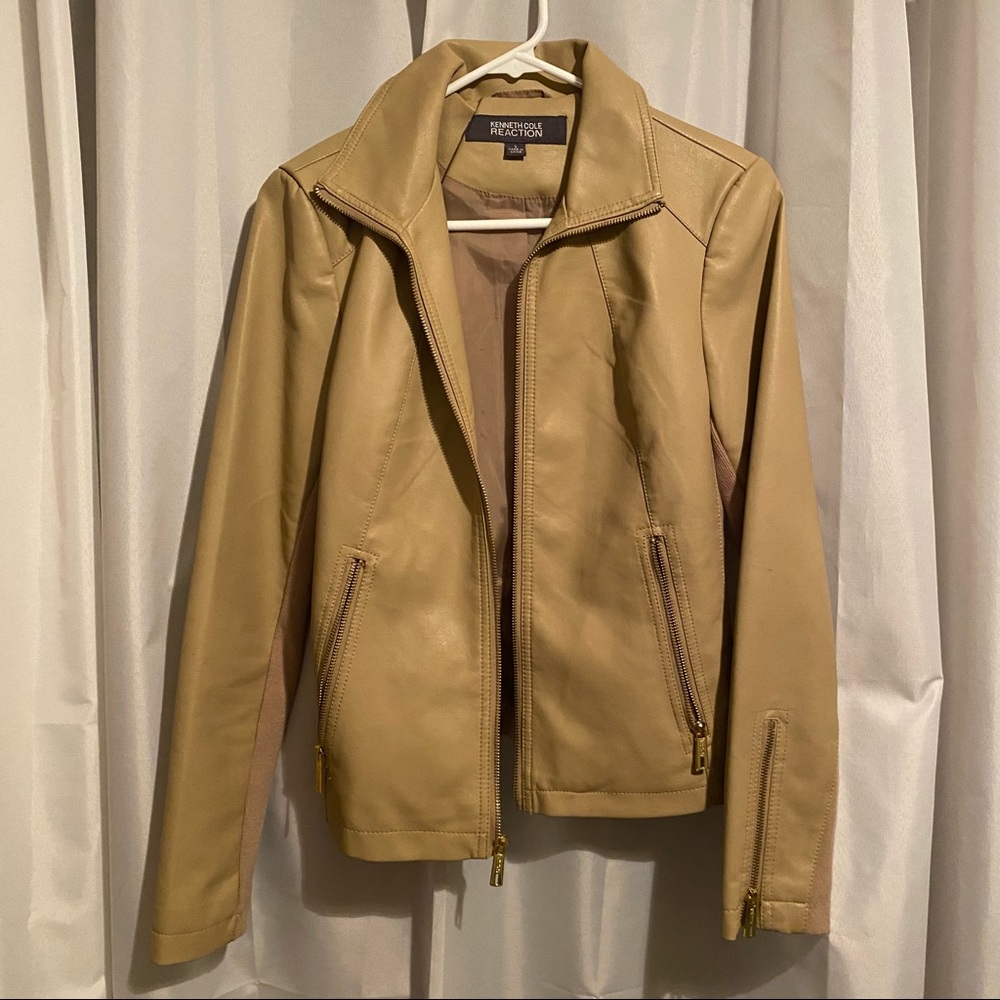 Kenneth Cole Reaction Pleather Sports Jacket, Size small